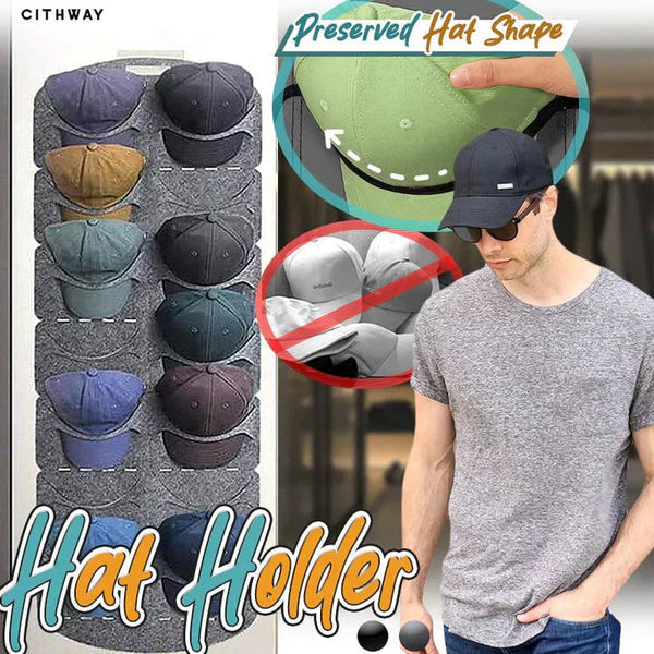 ✨Hanging hat rack with multiple pockets