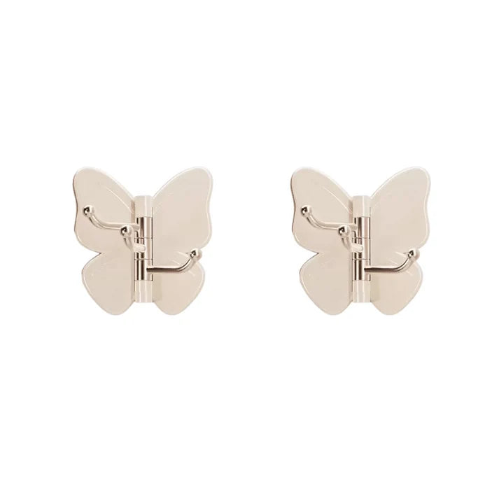 🦋Rotatable butterfly hook – no drilling needed, 3 arms for all your accessories, keeps everything organized