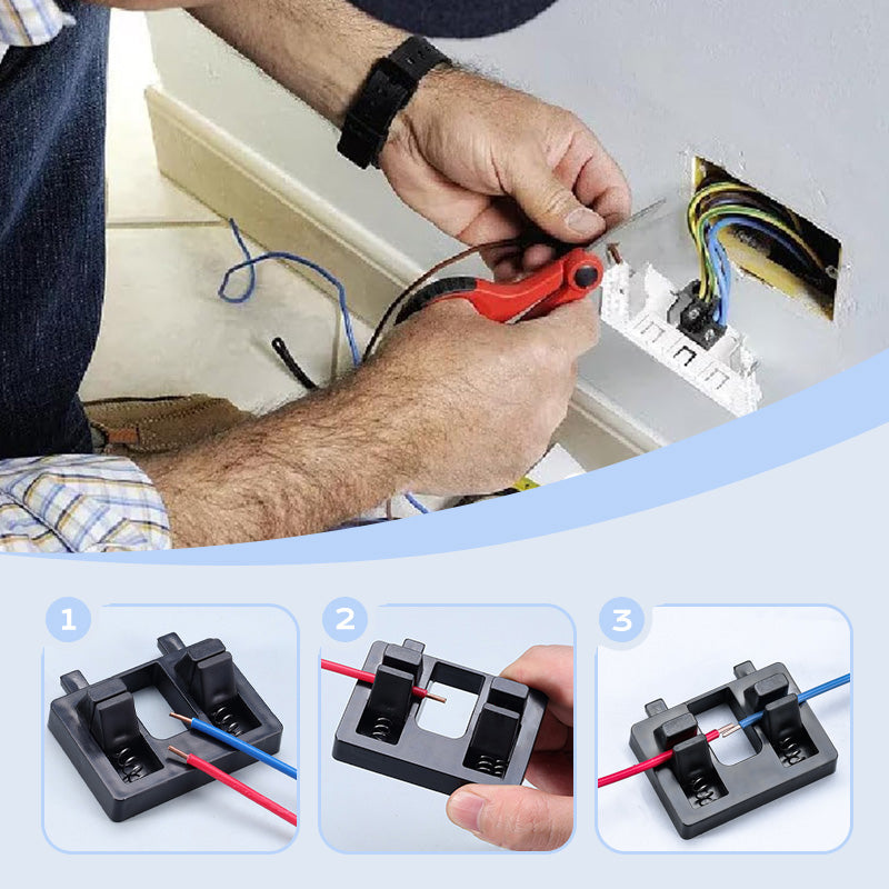🔌50% OFF NOW! Durable Spring Clamp Electric Wire Welding Fixture, Portable Double Spring Wire Soldering Holder, Thickened Wear-Resistant Wire Fixing Clamp for Circuit Board Wire Soldering Repair