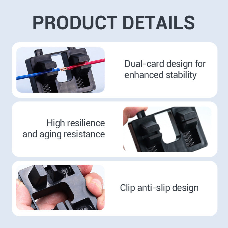 🔌50% OFF NOW! Durable Spring Clamp Electric Wire Welding Fixture, Portable Double Spring Wire Soldering Holder, Thickened Wear-Resistant Wire Fixing Clamp for Circuit Board Wire Soldering Repair