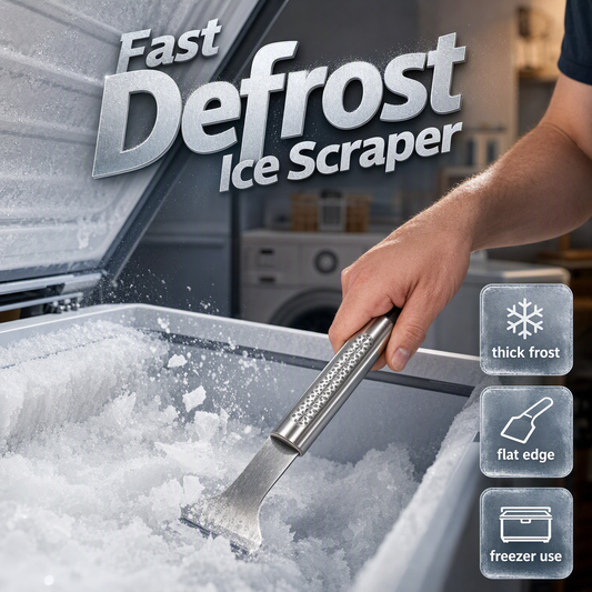 🧊 🔧 Stainless steel multi-purpose scraper – ice scraper, grease scraper & cement remover with a wide blade 🛠️