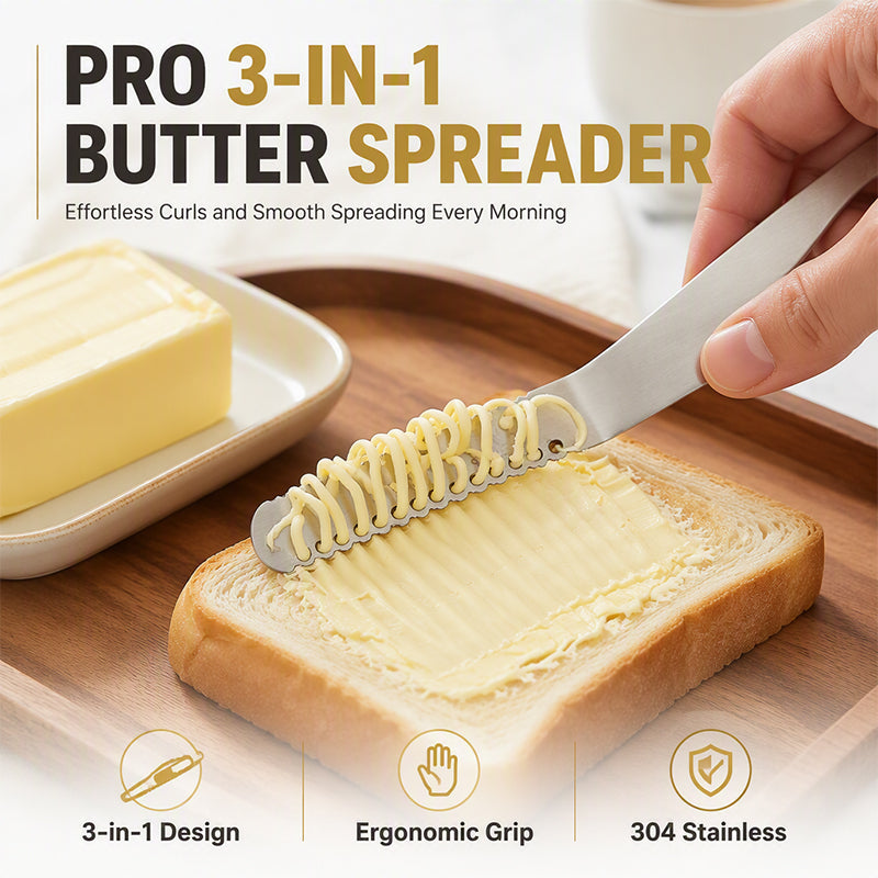 Professional 304 Stainless Steel 3-in-1 Butter Knife and Spreader（Buy 1 get 1 Free）