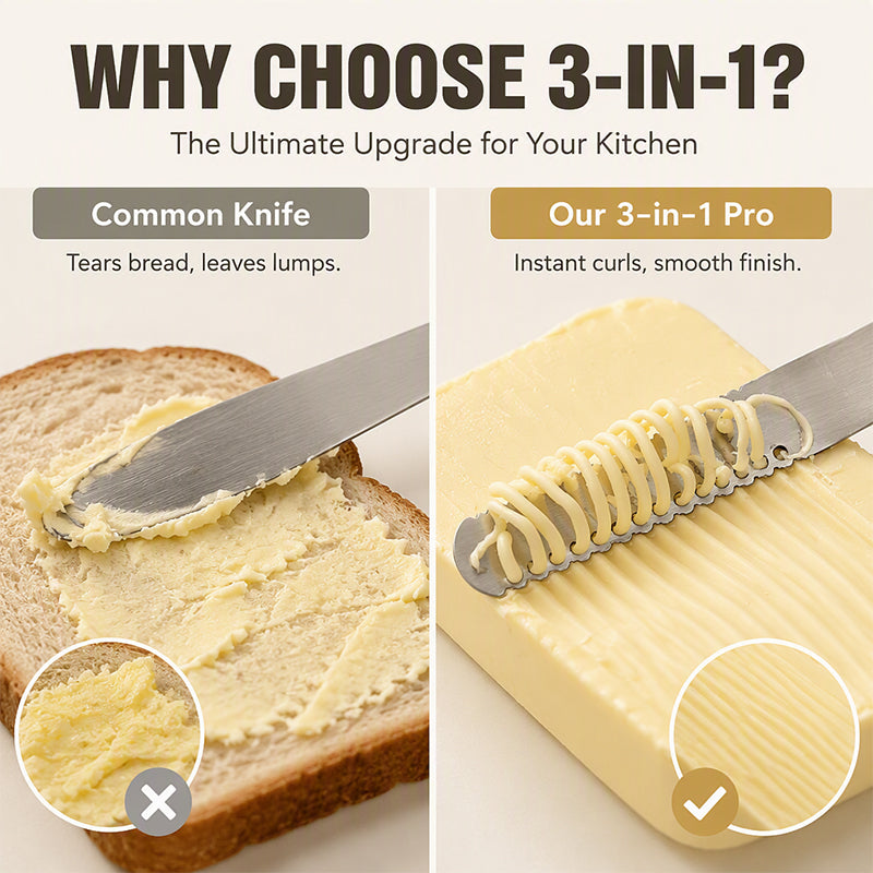 Professional 304 Stainless Steel 3-in-1 Butter Knife and Spreader（Buy 1 get 1 Free）
