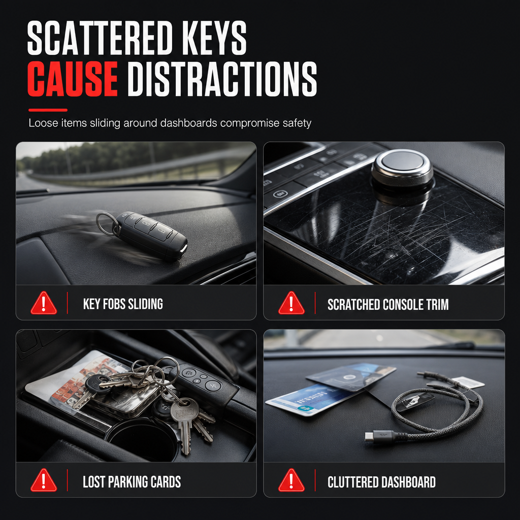 🔥Buy 1 Get 1 Free🎁Car Key Fob Holder with Hook（Two-piece set)
