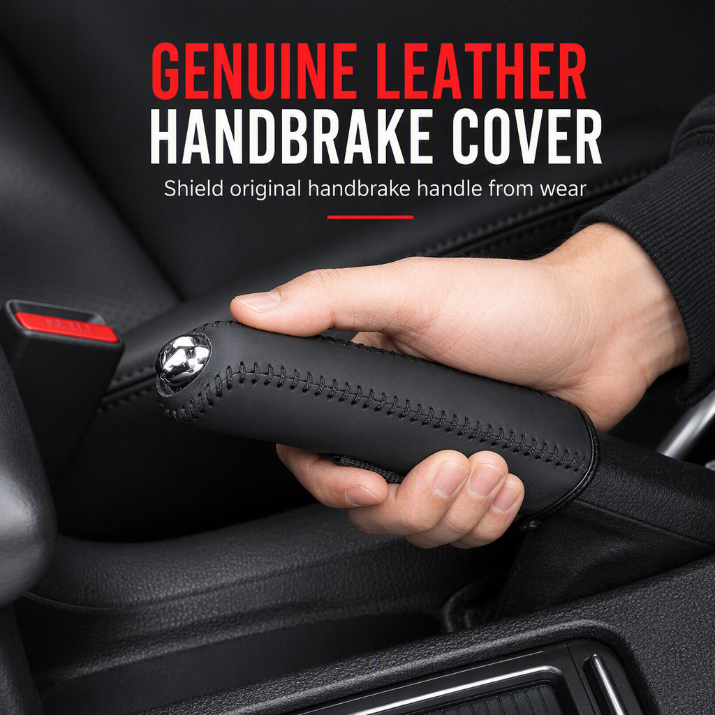 🚗 HOT Sale! ✋ Universal Car Handbrake Protective Cover Sleeve – PU Leather, Anti-Slip, Interior Upgrade ✨