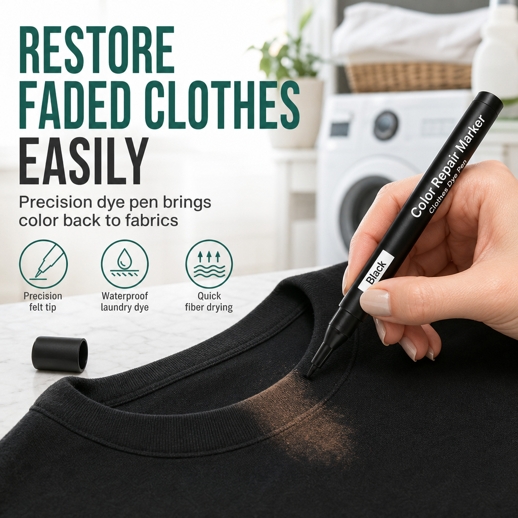 🔥Renew & Restore✏️Restore Faded Fabric Instantly! Cotton & Linen Color Repair Pen