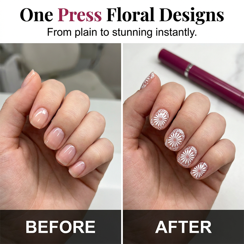 🌸 Metal Nail Art Stamping Tool Set